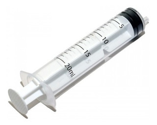 Jeringa 20 ml sin aguja